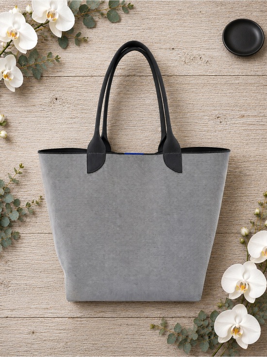 Rothy's Handbags - Rothy’s Essential Tote Grey Mist Gray Recycled Knit Shoulder Bag Travel Work